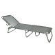 Раскладушка с каркасом из стали Trip 191x58xH28 cm grey
