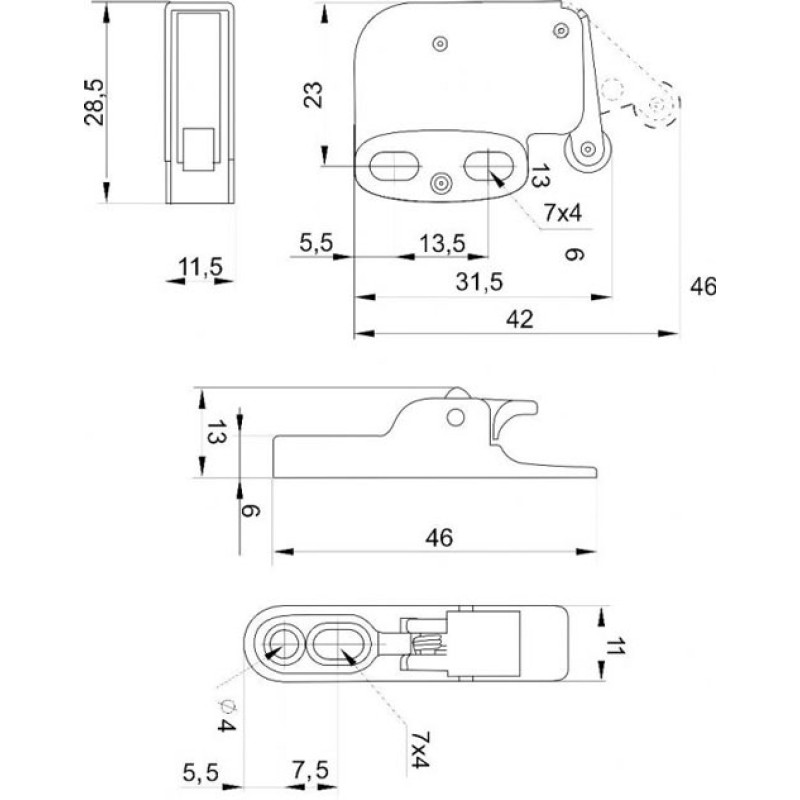 Амортизатор с защелкой GTV AM-ZAT-A1-10