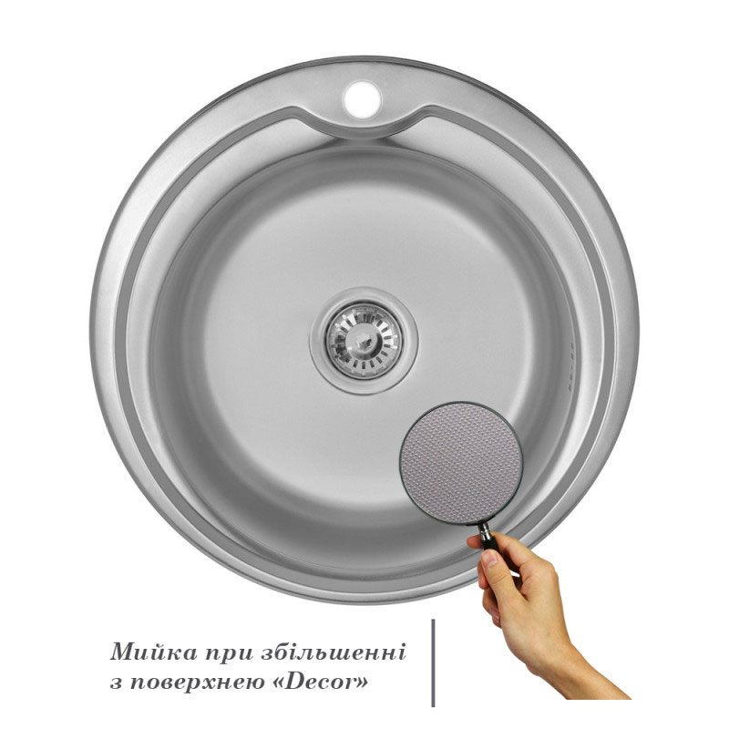 Мойка кухонная Imperial 510-D 0.8 мм Decor