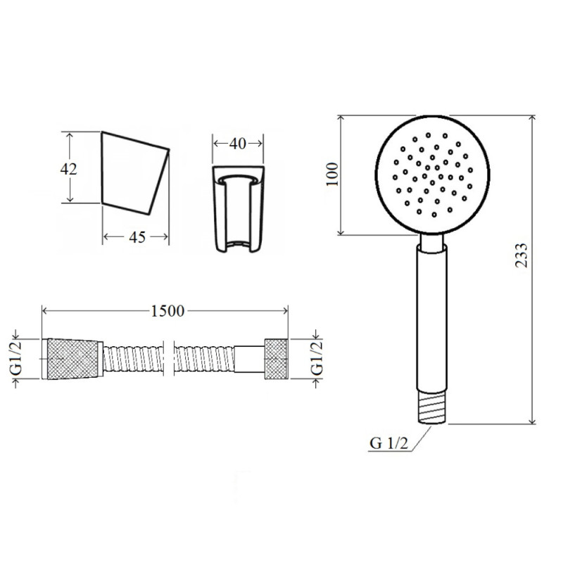 Смеситель нержавейка для ванны Imperial 32-006-00