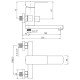 Смеситель нержавейка для ванны Imperial 33-006N-01