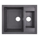 Кухонная мойка гранитная двойная Lidz 615x500/200 BLA-03