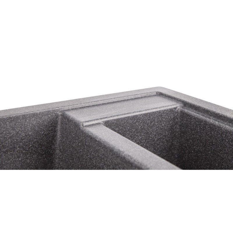 Кухонная мойка гранитная двойная Lidz 615x500/200 BLA-03