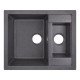 Кухонная мойка гранитная двойная Lidz 615x500/200 BLA-03