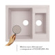 Кухонная мойка гранитная двойная Lidz 615x500/200 COL-06