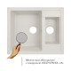 Кухонная мойка гранитная двойная Lidz 615x500/200 STO-10