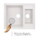 Кухонная мойка гранитная двойная Lidz 615x500/200 WHI-01