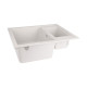 Кухонная мойка гранитная двойная Lidz 615x500/200 WHI-01