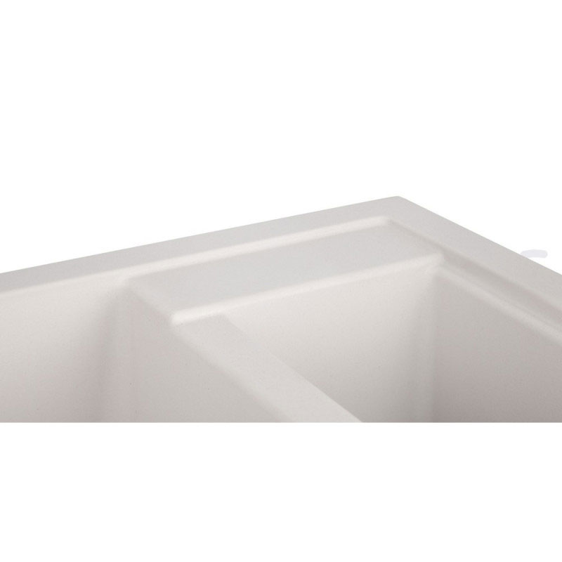 Кухонная мойка гранитная двойная Lidz 615x500/200 WHI-01