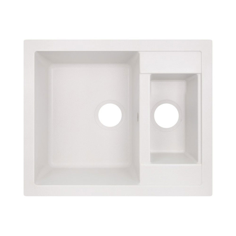 Кухонная мойка гранитная двойная Lidz 615x500/200 WHI-01