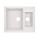 Кухонная мойка гранитная двойная Lidz 615x500/200 WHI-01