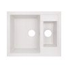 Гранитная мойка двойная Lidz 615x500/200 WHI-01