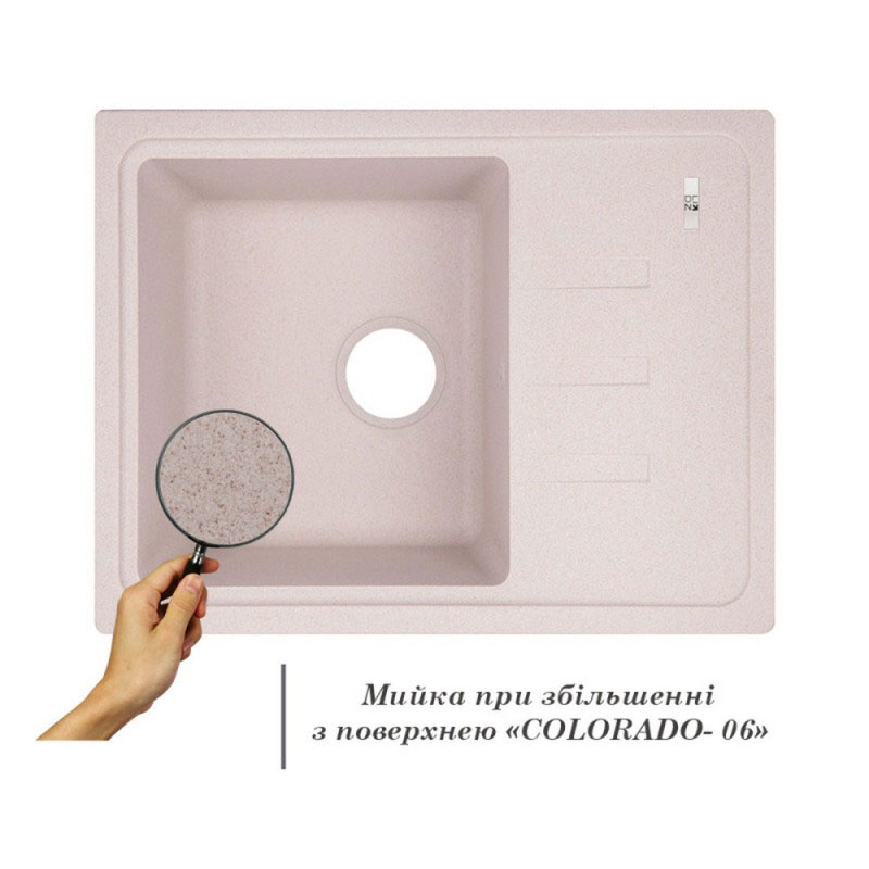 Кухонная мойка гранитная Lidz 620x435/200 COL-06
