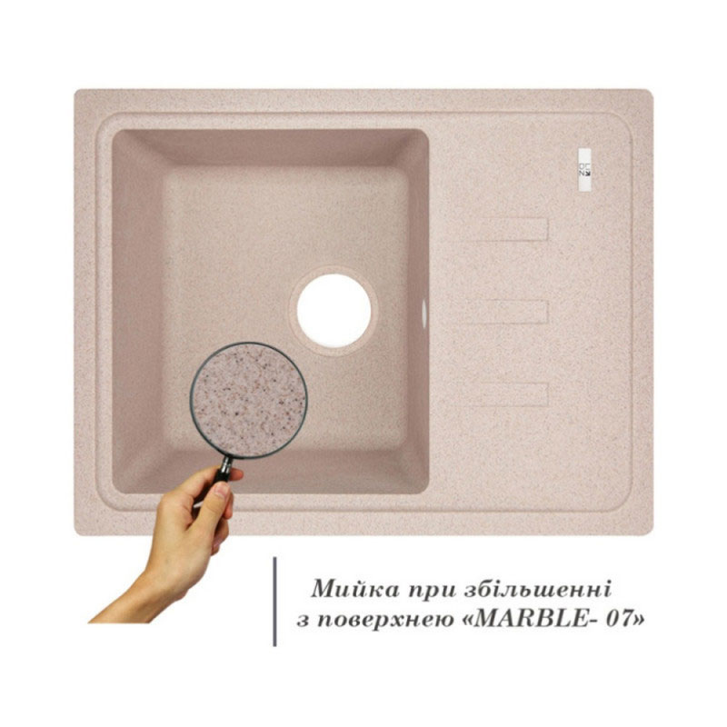 Кухонная мойка гранитная Lidz 620x435/200 MAR-07