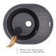 Кухонная мойка гранитная Lidz 620x500/200 BLA-03