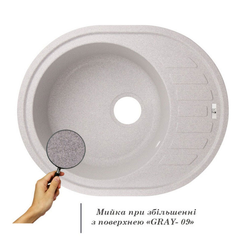 Кухонная мойка гранитная Lidz 620x500/200 GRA-09