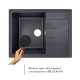 Кухонная мойка гранитная Lidz 650x500/200 BLA-03
