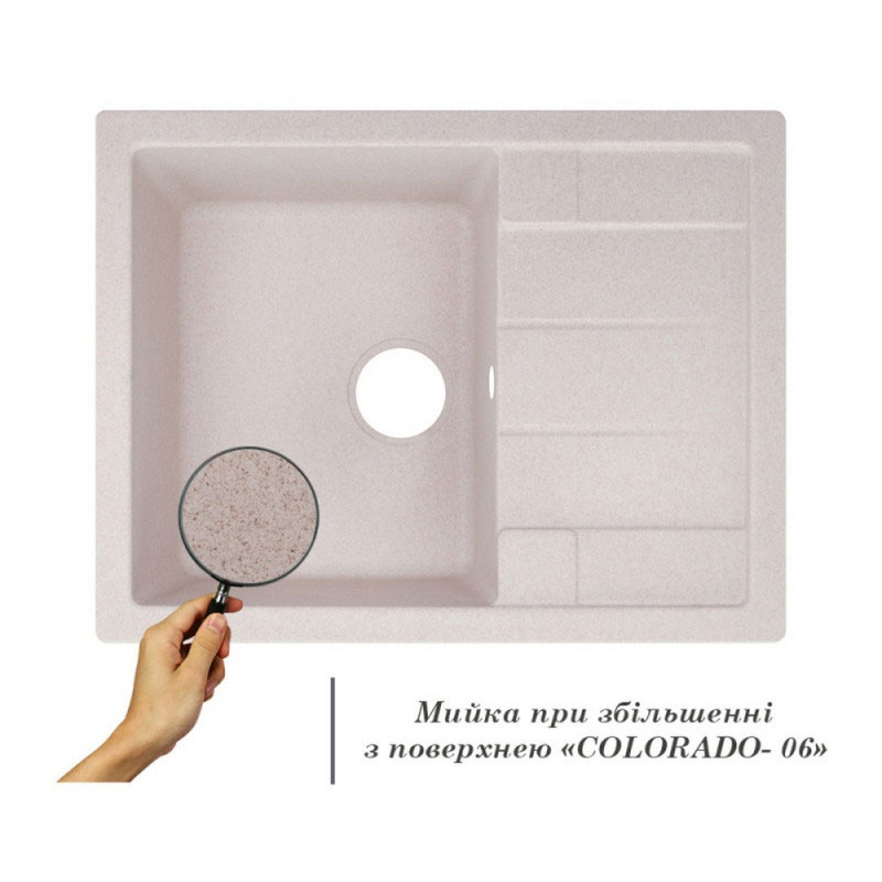 Кухонная мойка гранитная Lidz 650x500/200 COL-06