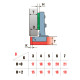 Петля накладная Linken System A110 (с медью)