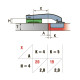 Петля равнолежащая А90 Linken System (с медью)