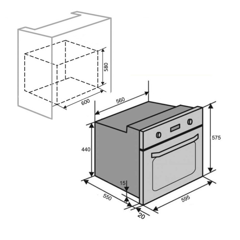 Духовой шкаф электрический Ventolux Bristol 6 MT (WH)