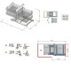 Магический угол 800 хром правый Comfort 670*500*580(520*900*450) REJS