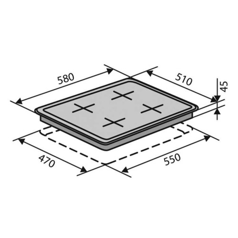 Варочная поверхность газовая Ventolux HG640 B2 S (X)