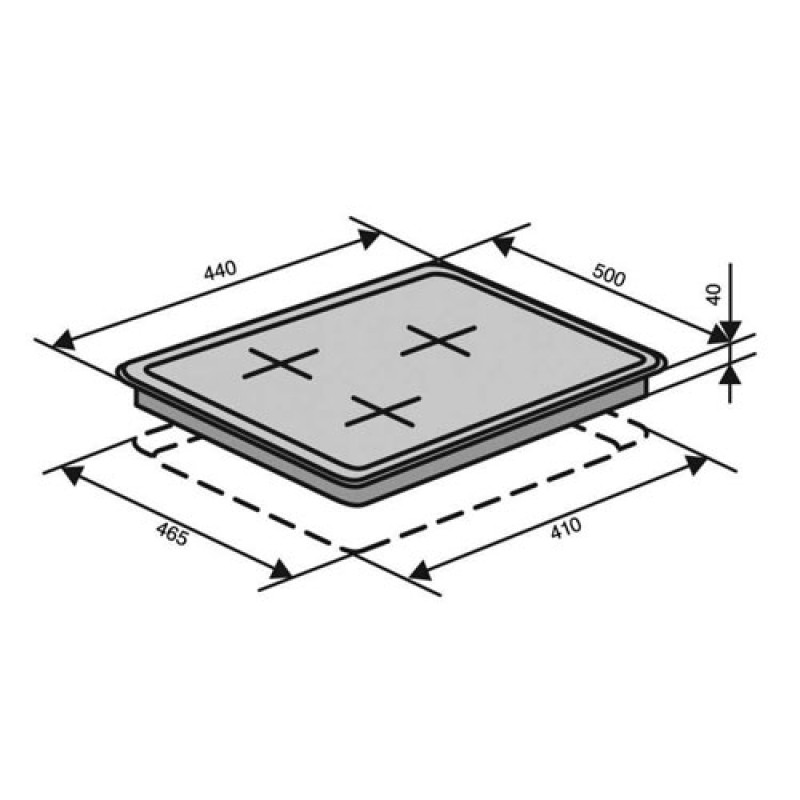 Варочная поверхность газовая Ventolux HG640-G1 EES 45 (X)