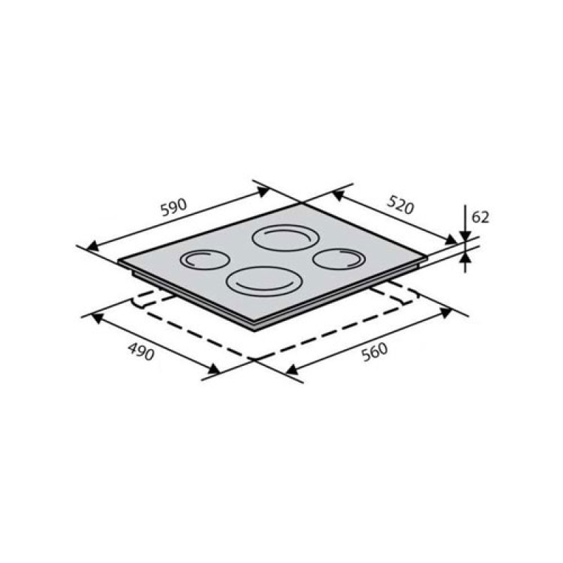Варочная поверхность индукционная Ventolux VI 64 TC WH