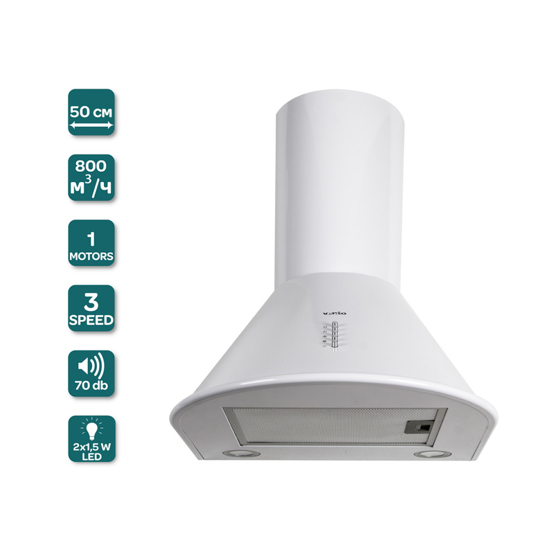  Вытяжка Capri 50 WH