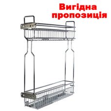 Карго 150/2 боковое крепление без направляющих хром Amark