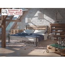 Металлическая кровать с деревянными ножками Нарцисс (разные цвета)