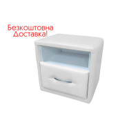 Тумба Sofi с мягкой обивкой (шоколад, белый)