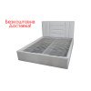 Двуспальная кровать Sofi с мягкой обивкой с подъемным механизмом (шоколад, белый)