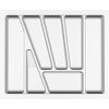 Лоток 600 белый/металлик