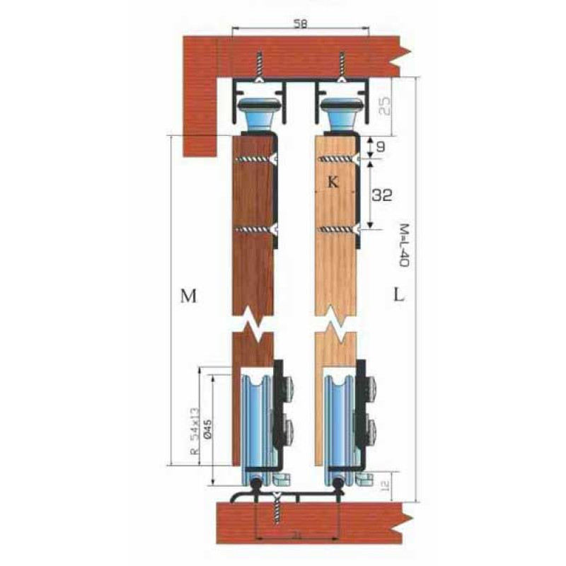 Металлическая раздвижная система SKM 80 AY МЕРА