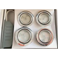 Набор 4 светильника+Трансформатор HY105W 12V/20W (Сатин, Хром) 