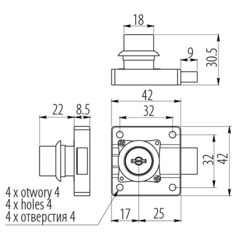 Замок ZZ-CF-138-01 квадратный+электронный ключ